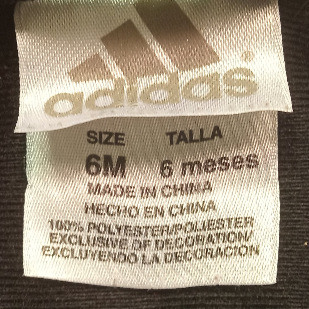 Adidas Toddler Black Tracksuit Jacket Black 6M - Picture 4 of 5